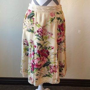 Cabi floral print skirt